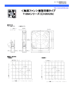 ＜軸流ファン＞樹脂羽根タイプ T120Aシリーズ（  120X2
