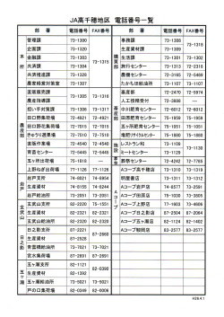 JA高千穂地区電話番号一覧（808KB）