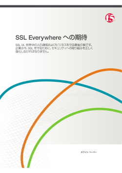 ビジネスホワイトペーパー： SSL Everywhere への期待