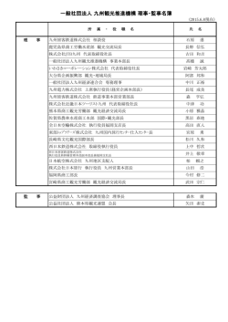 一般社団法人 九州観光推進機構 理事・監事名簿