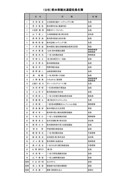 （公社）熊本県観光連盟役員名簿