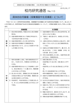 校内研究通信 No10