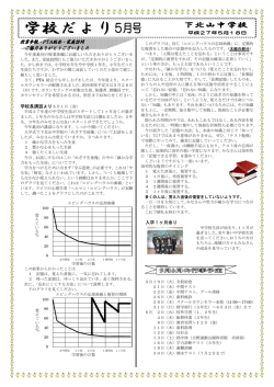 学校長講話より 学校長講話より 入学 入学 1 ヶ月余り ヶ月余り