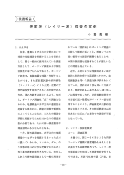 表面波 (レイ リ ー波) 探査の実例