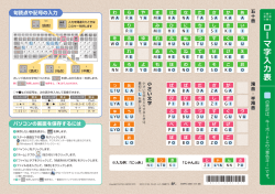 ロ ー マ 字 入 力 表