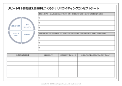 リピート率9割を超えるお店をつくるシナリオライティングコンセプトシート