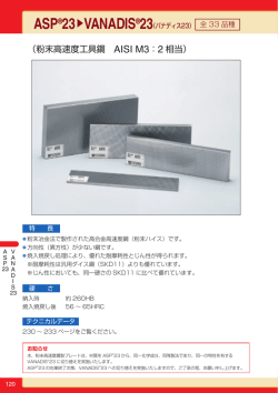 （粉末高速度工具鋼 AISI M ： 相当）