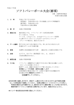 ソフトバレーボール大会(要項)