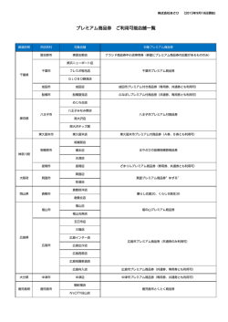 プレミアム商品券 ご利用可能店舗一覧