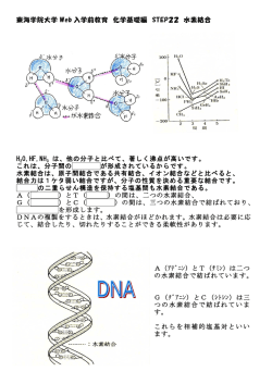 東海学院大学 Web 入学前教育 化学基礎編 STEP22 水素結合 H2O