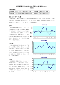 経済動向調査（2015 年 7-9 月期）の集計結果について