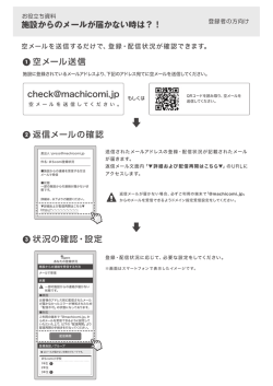 状況の確認・設定 返信メールの確認 空メール送信 check