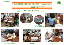 モノづくり工房：電気で動くイルカづくり 2015.3.28（土）