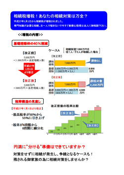 相続税増税！あなたの相続対策は万全？ 円満に”分ける”準備はできてい