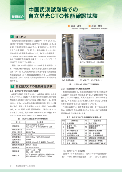 中国武漢試験場での 自立型光CTの性能確認試験