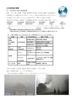 1.大気汚染と健康 1 大気汚染の原因と健康影響 （1）工場の排煙による