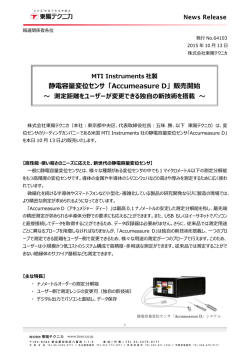 MTI Instruments社製 静電容量変位センサ