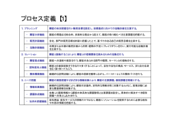 プロセス定義【1】