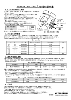AXD7000アーバタイプ 取り扱い説明書