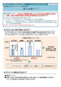通年申請タイプ 通年申請タイプ - 長期優良住宅化リフォーム推進事業