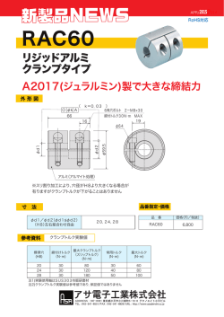リジットアルミクランプタイプ＜RAC60