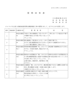 質 問 回 答 書