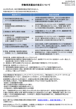 労働者派遣法の改正について