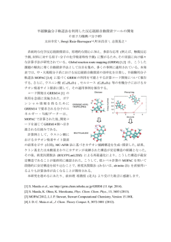 半経験論分子軌道法を利用した反応経路自動探索ツールの開発