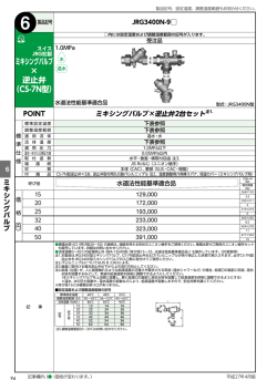 ミキシングバルブ &times; 逆止弁 （CS-7N型）