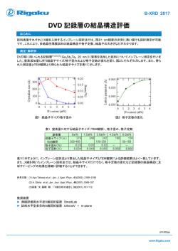 DVD 記録層の結晶構造評価