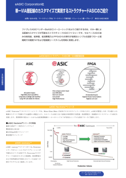 単一VIA層配線のカスタマイズで実現するストラクチャードASICのご紹介