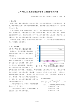 リスクによる概成処理区の管きょ改築計画の評価