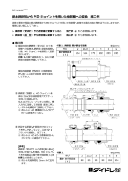 排  鋳鉄管から MD ジョイントを  いた他管種への変換 施  例