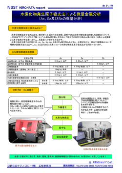 E-1108 水素化物原子吸光法による微量金属分析