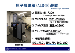 原子層堆積(ALD※)装置