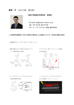 藤塚 守 （ふじつか まもる） 〈研究グループアクティビティー〉