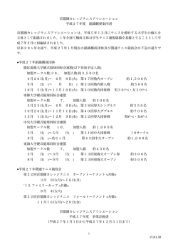 首都圏カレッジテニスアソシエーション 平成27年度 組織概要案内書