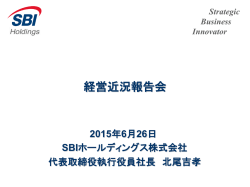 プレゼンテーション資料 - SBIホールディングス