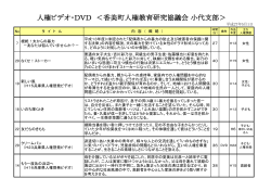 人権ビデオ・DVD（香美人教小代支部）(PDF文書)