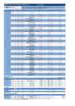 2015/16V・プレミアリーグ男子大会 日程表