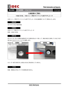 HS9Z-EH5L HS5シリーズ用スライドハンドル形アクチュエータ 仕様変更