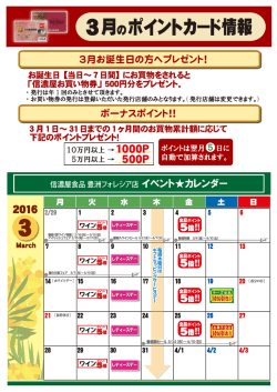 11月のポイントカード情報