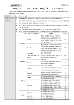 ポイントサービス ・・・その1
