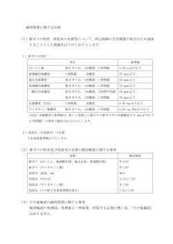 維持管理に関する計画 （1）排ガスの性状、放流水の水質等について