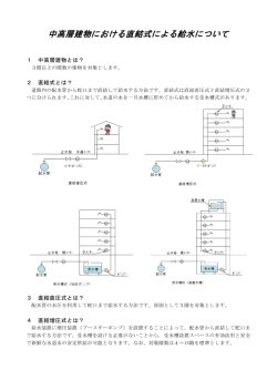中高層建物における直結式による給水について