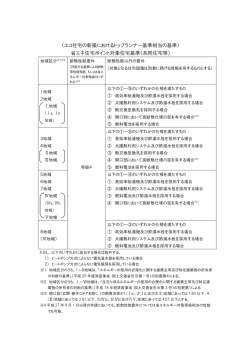 （エコ住宅の新築におけるトップランナー基準相当の
