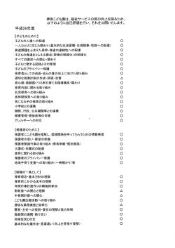 押原こども園は、福祉サービスの質の向上を図るため、 以下のように自己