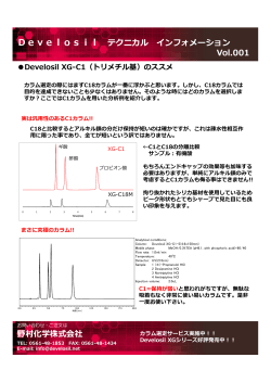 Develosil テクニカル インフォメーション Vol.001 野村化学株式会社