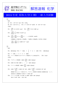 解答速報 化学