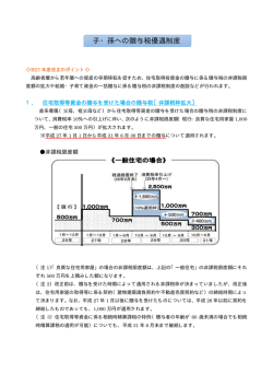 子・孫への贈与税優遇制度